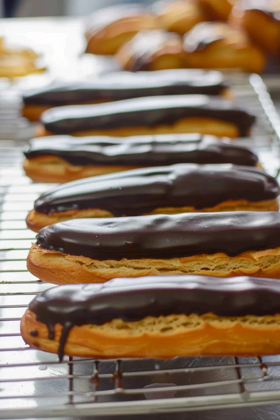 Classic Chocolate Topped Éclairs
