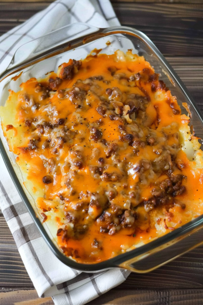 Comforting Meatloaf Potato Casserole