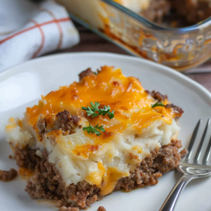 Comforting Meatloaf Potato Casserole