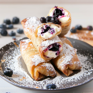 Delicious Blueberry Cheesecake Egg Rolls