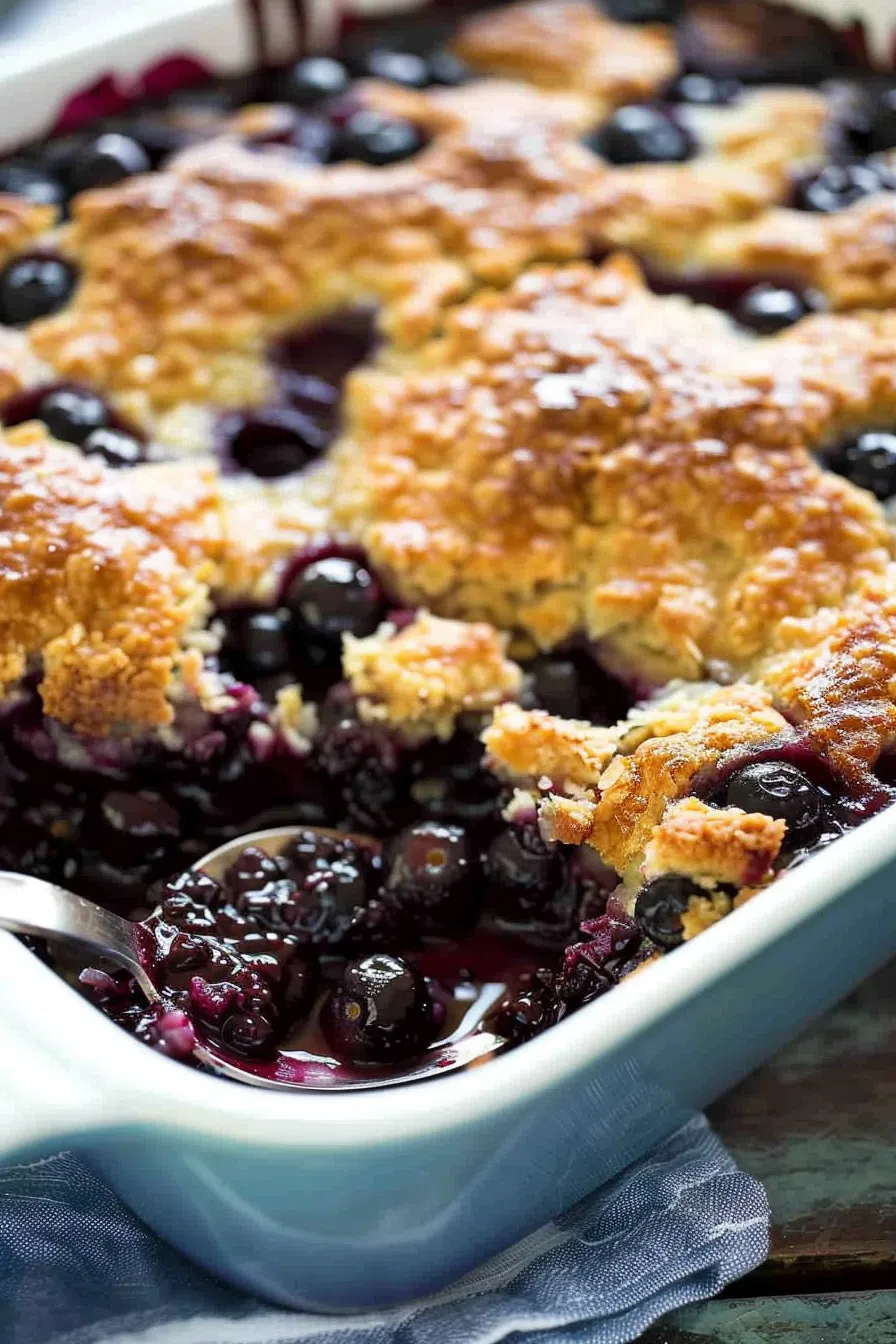 Easy Homemade Blueberry Cobbler