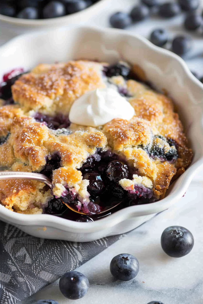 Easy Homemade Blueberry Cobbler