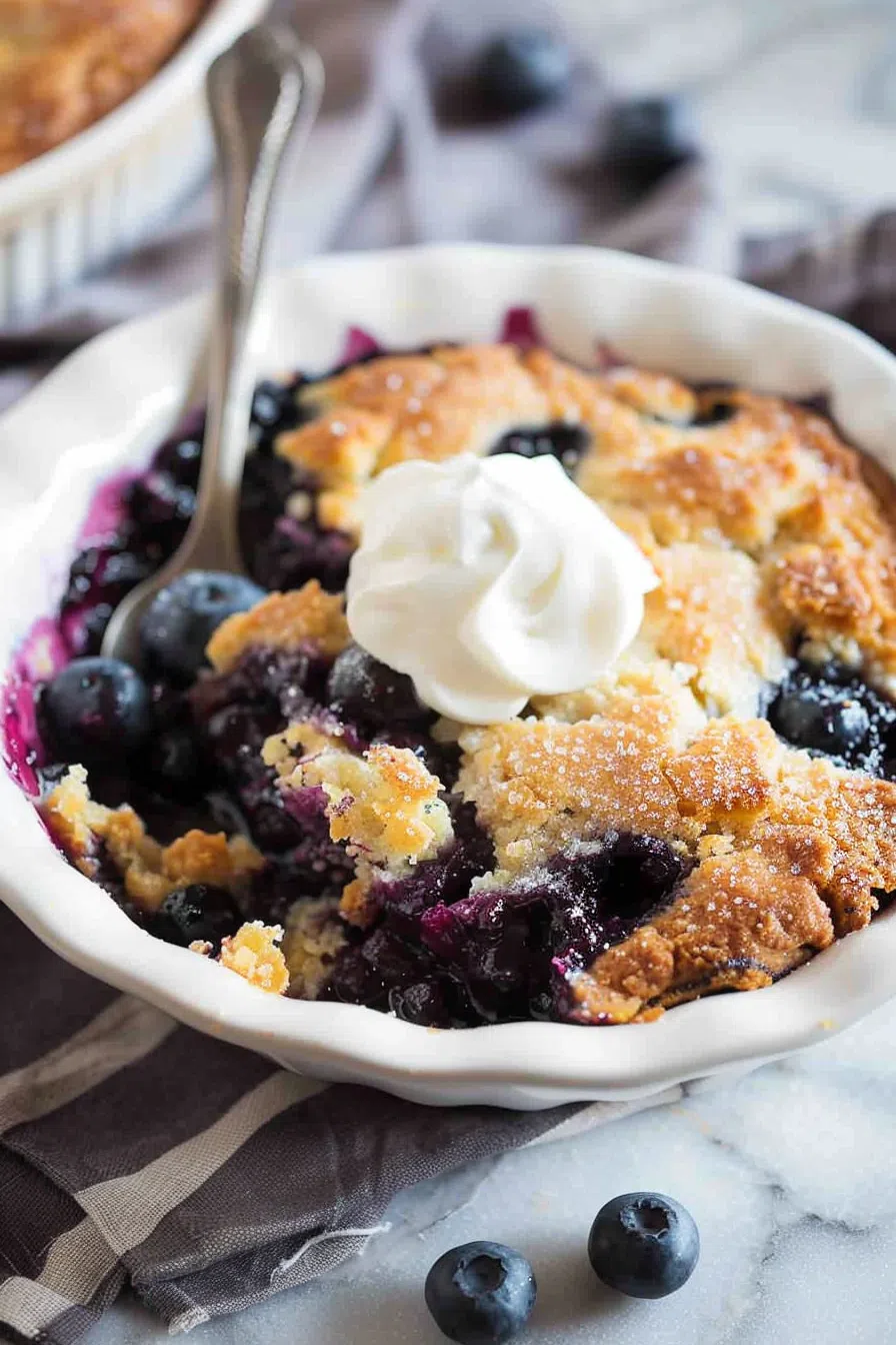 Easy Homemade Blueberry Cobbler