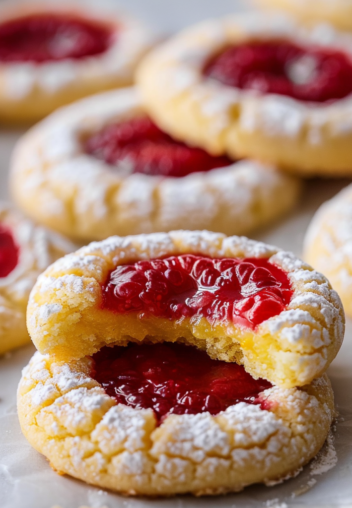 Easy Raspberry Curd Lemon Cookies