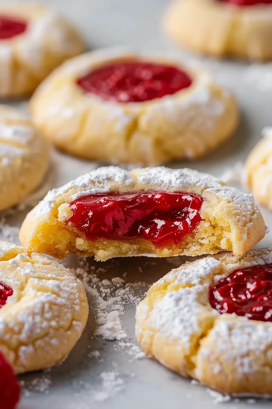 Easy Raspberry Curd Lemon Cookies