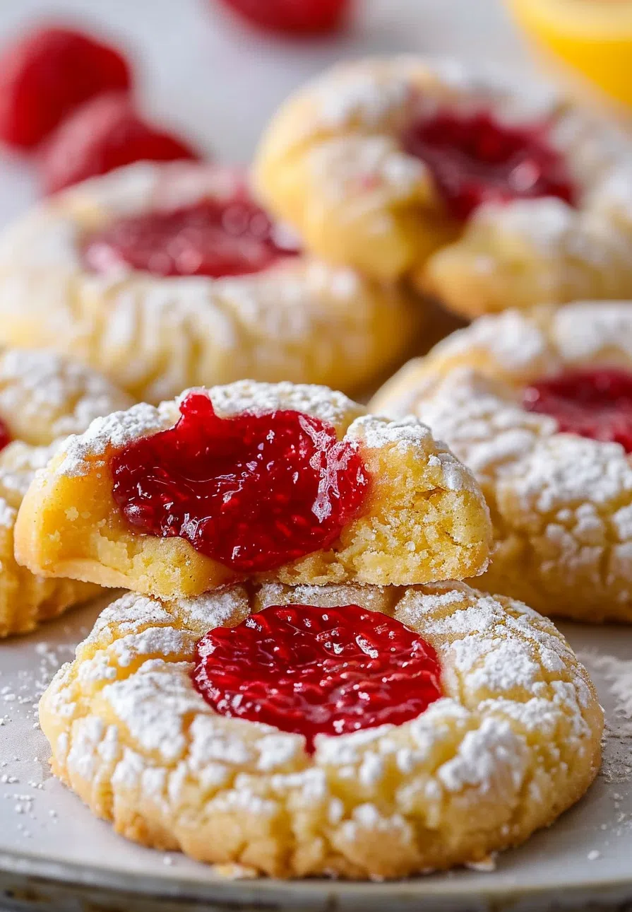 Easy Raspberry Curd Lemon Cookies