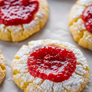 Easy Raspberry Curd Lemon Cookies