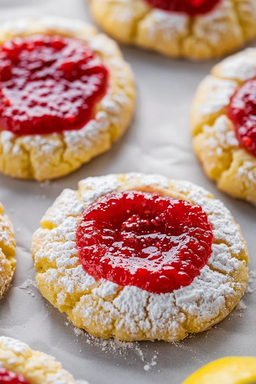 Easy Raspberry Curd Lemon Cookies