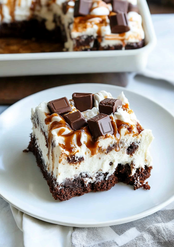 Easy Snickers Poke Cake Recipe