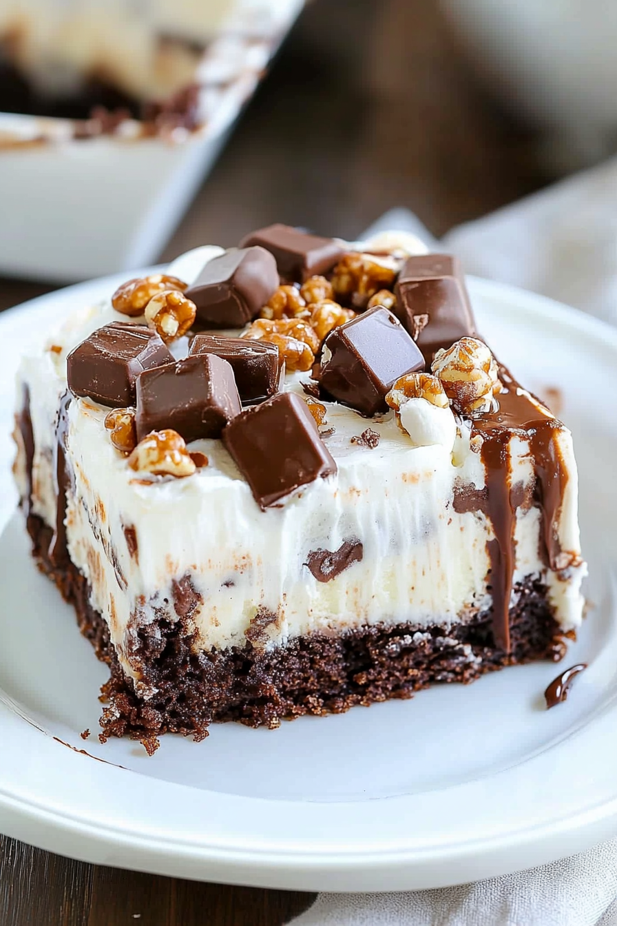 Easy Snickers Poke Cake Recipe