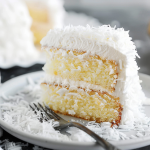 Fluffy Coconut Cake with Quick Frosting