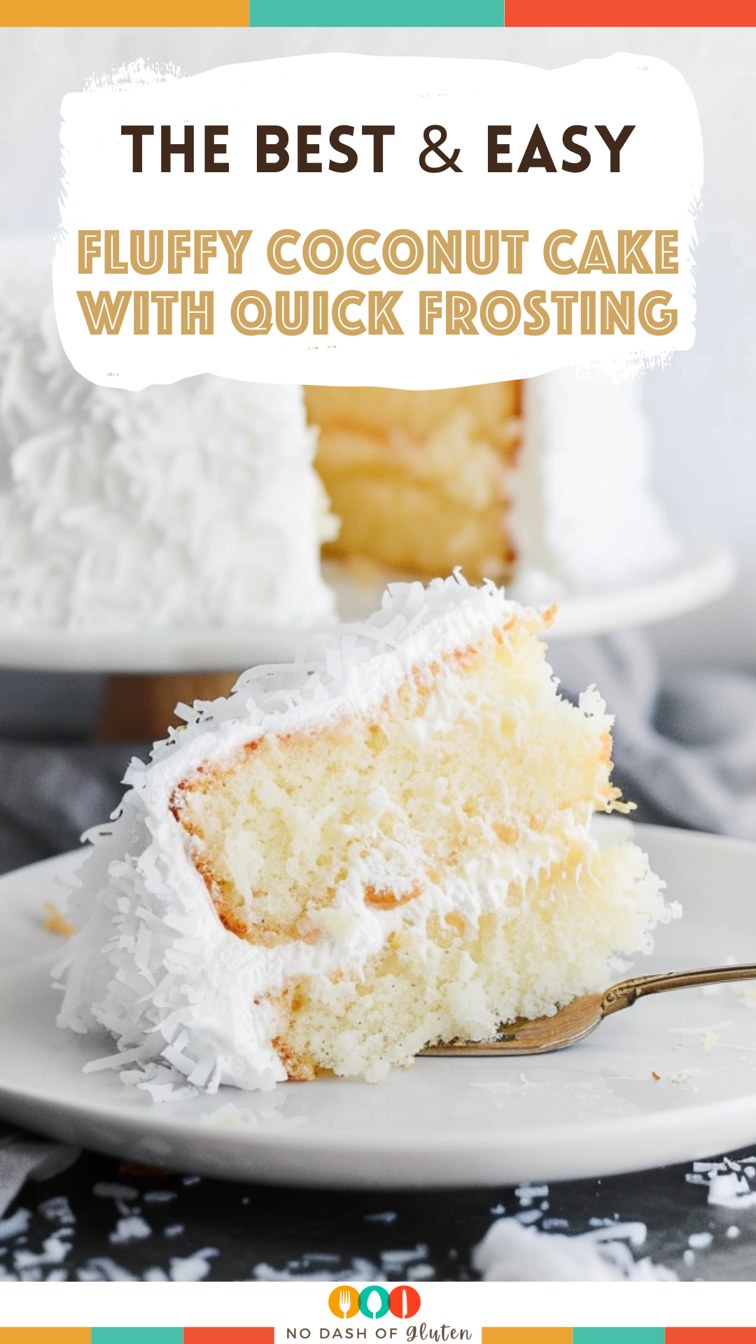 Fluffy Coconut Cake with Quick Frosting