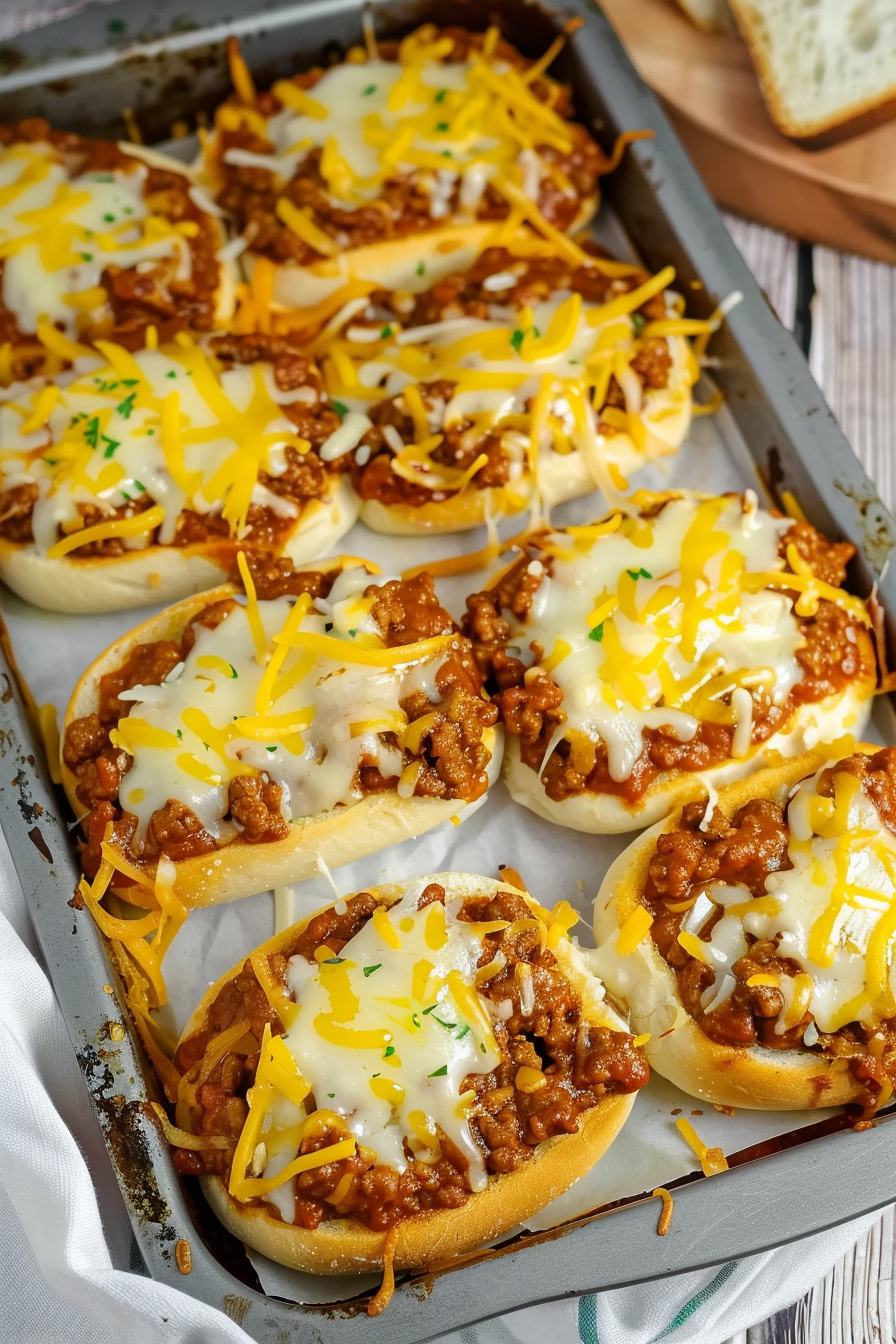 Toasted Garlic Bread Sloppy Joes