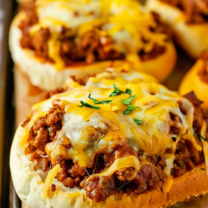 Toasted Garlic Bread Sloppy Joes