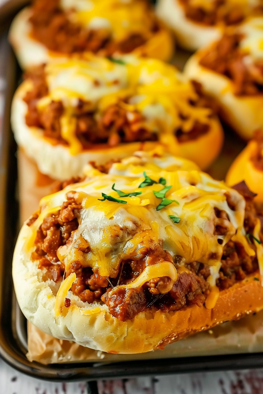 Toasted Garlic Bread Sloppy Joes