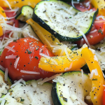 Garlic Roasted Zucchini and Tomatoes