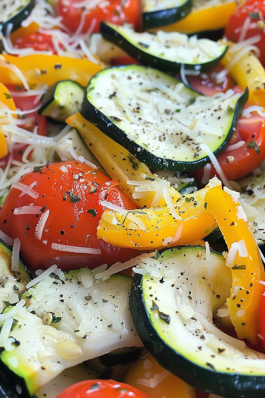 Garlic Roasted Zucchini and Tomatoes