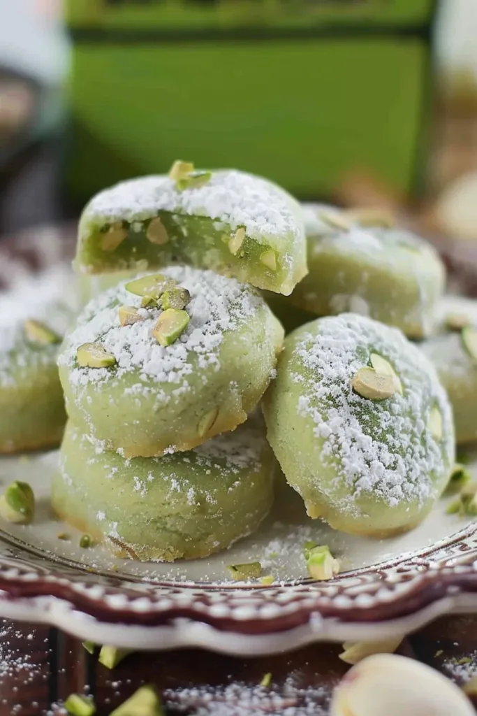 Homemade Pistachio Wedding Cookies