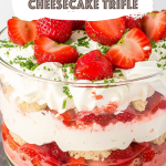 Layered Strawberry Cheesecake Trifle