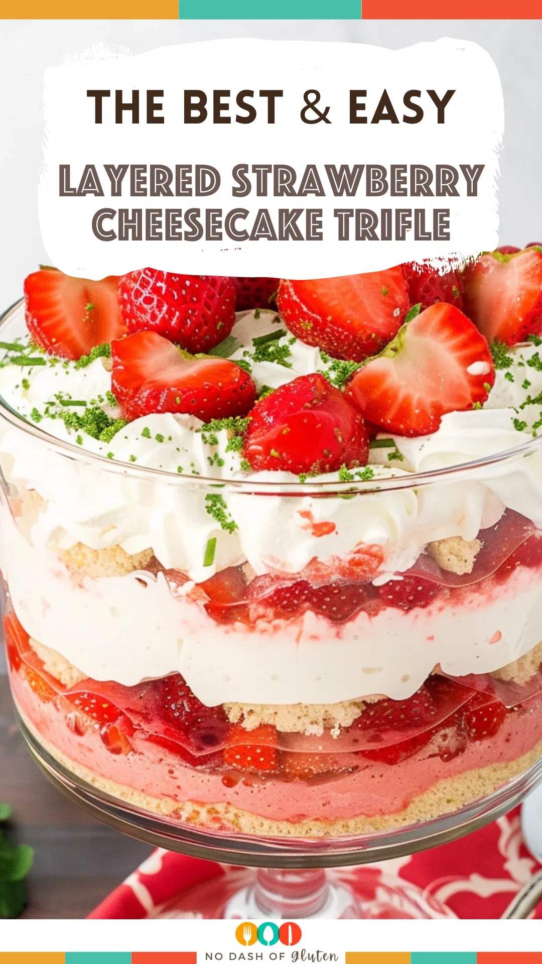 Layered Strawberry Cheesecake Trifle