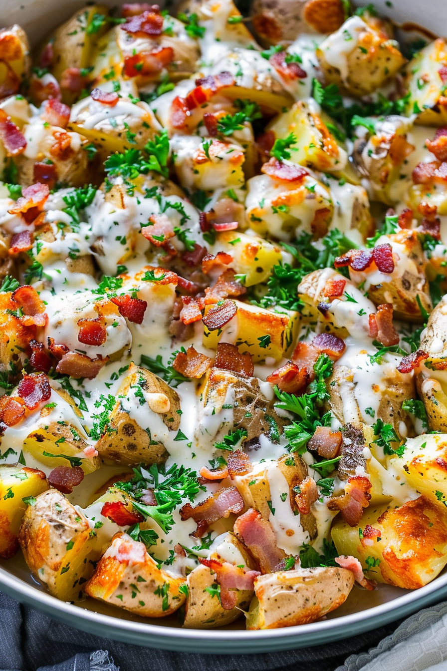 Loaded Potatoes with Bacon and Cheddar