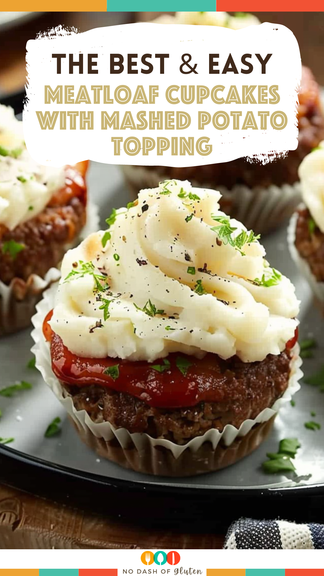 Meatloaf Cupcakes with Mashed Potato Topping