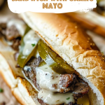 Philly Cheesesteak Sandwich with Garlic Mayo