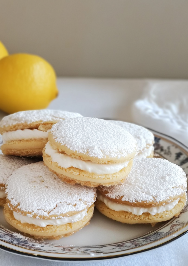 Homemade Lemon Sandwich Tea Cookies