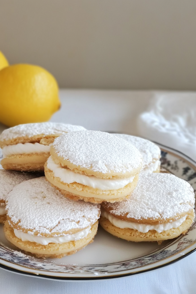 Homemade Lemon Sandwich Tea Cookies