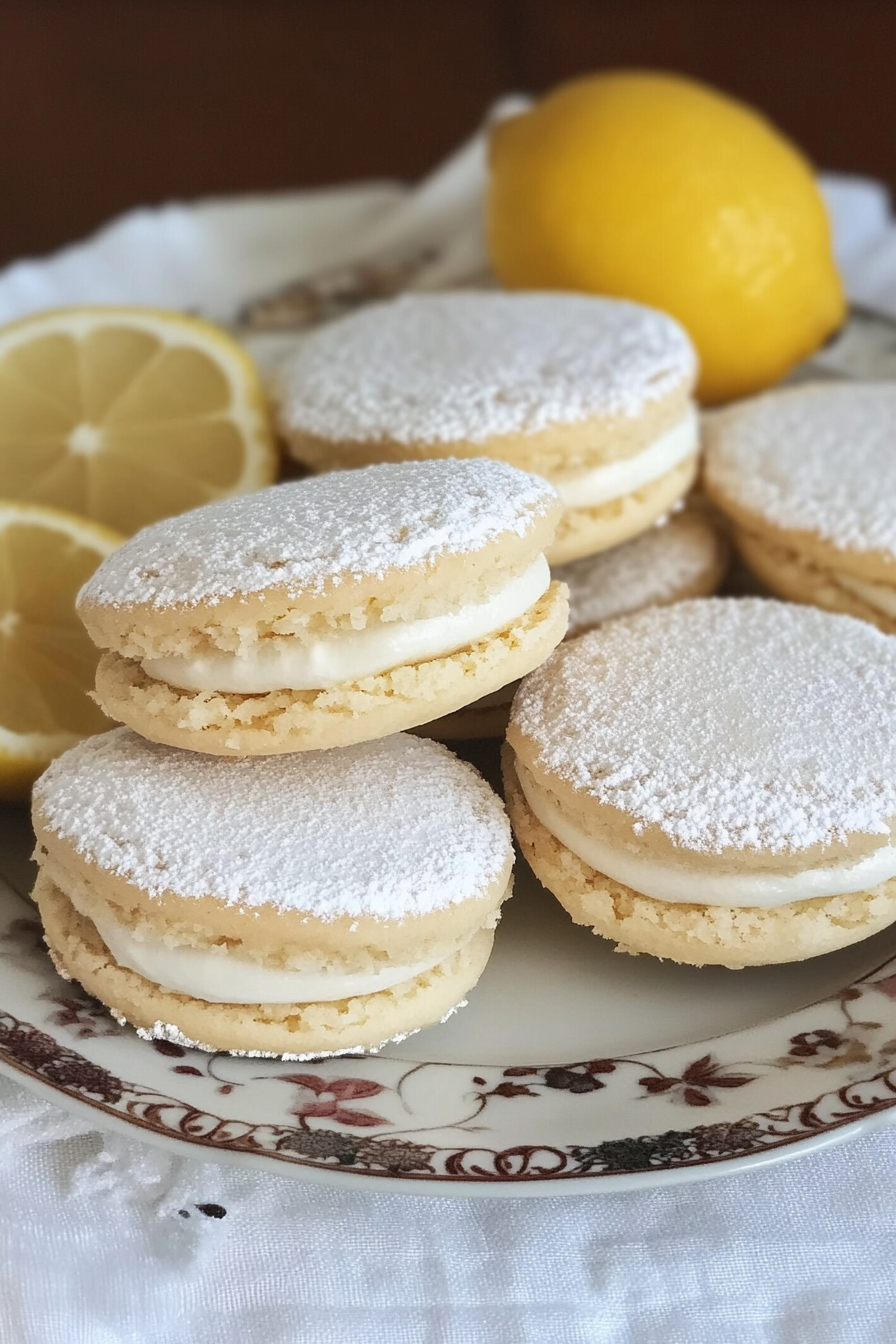 Homemade Lemon Sandwich Tea Cookies