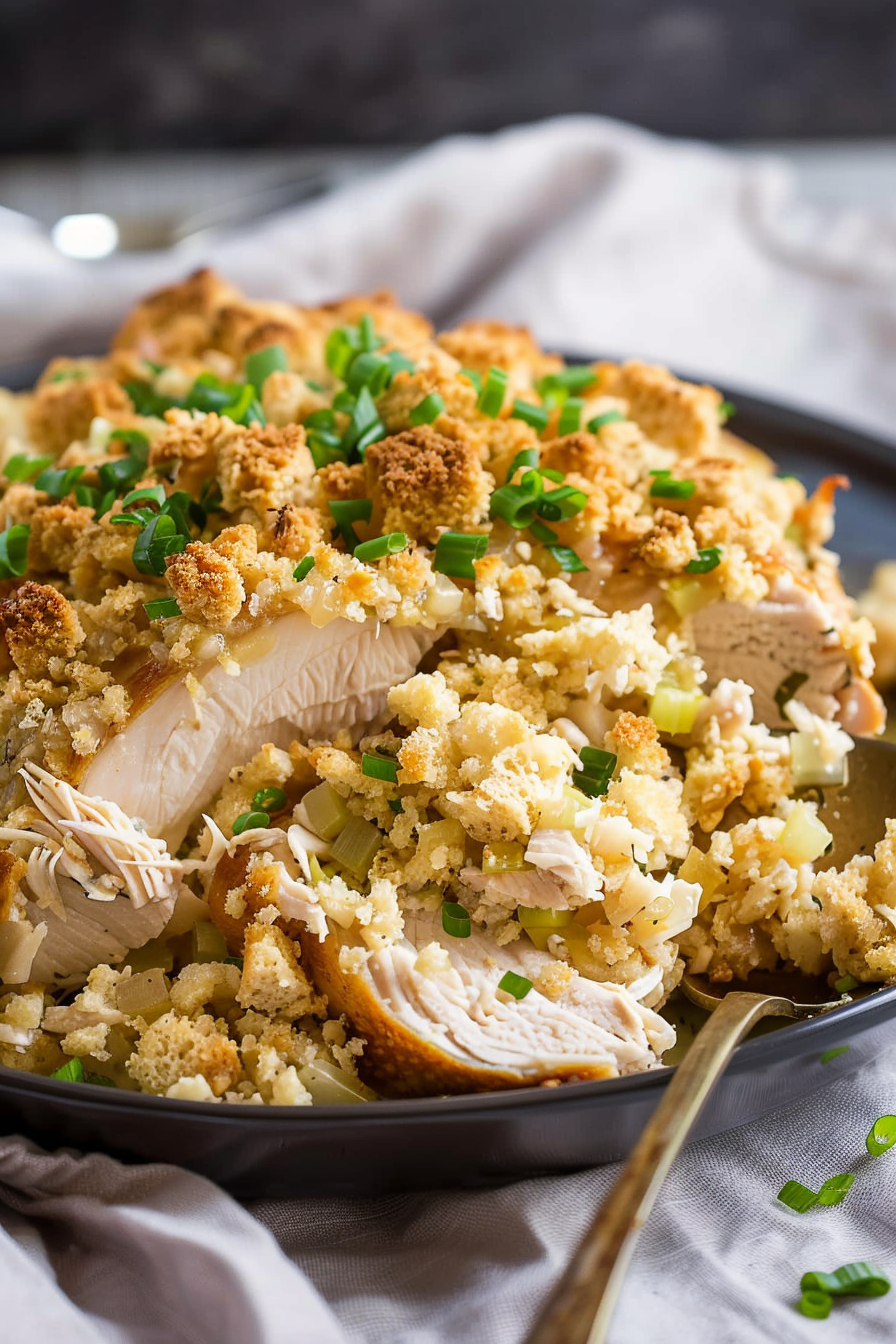 Quick Slow Cooker Chicken with Stuffing