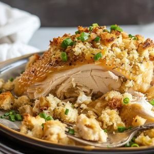 Quick Slow Cooker Chicken with Stuffing