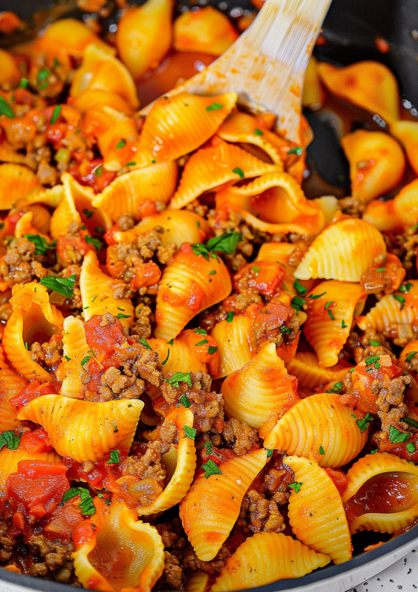 Quick and Hearty Ground Beef Pasta Shells