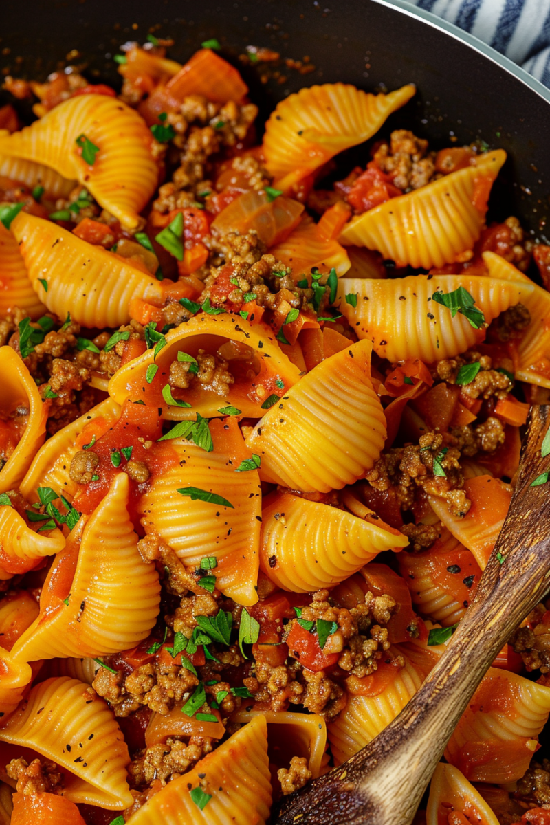 Quick and Hearty Ground Beef Pasta Shells