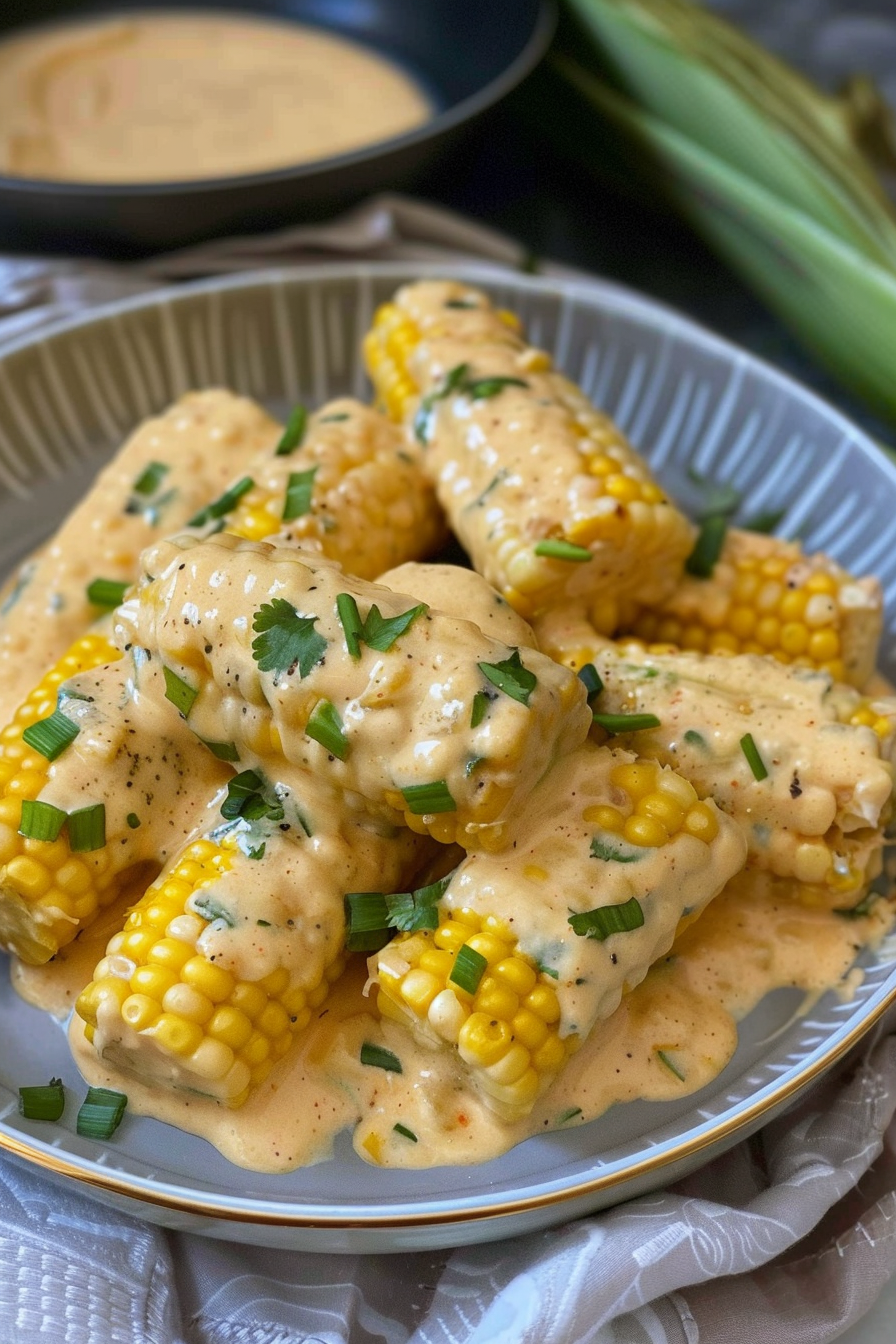 Decadent Creamed Corn on the Cob