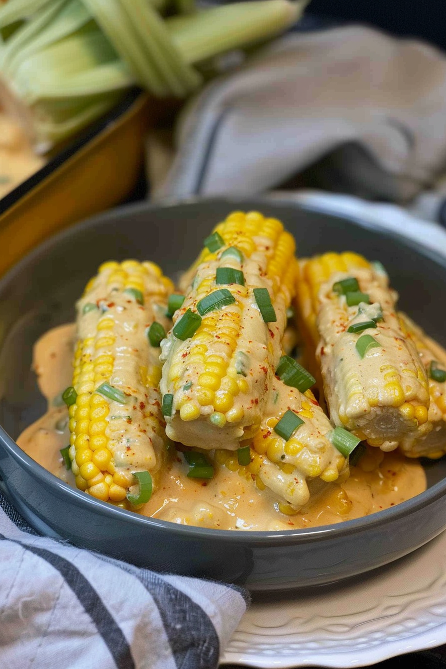 Decadent Creamed Corn on the Cob