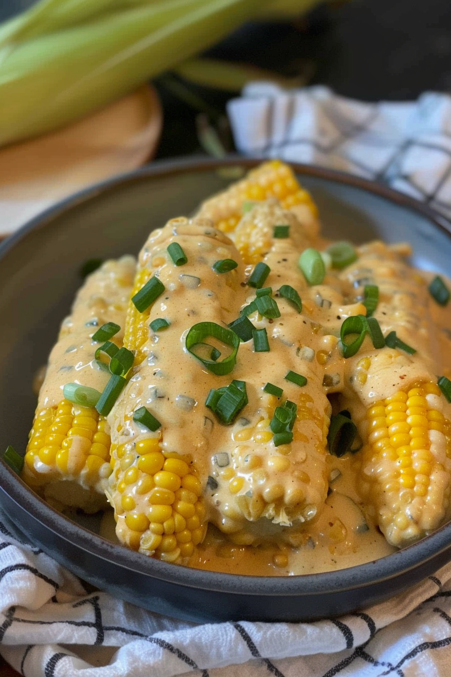 Decadent Creamed Corn on the Cob