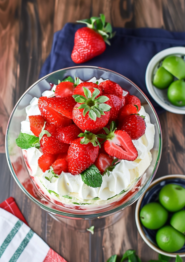 Layered Strawberry Cheesecake Trifle