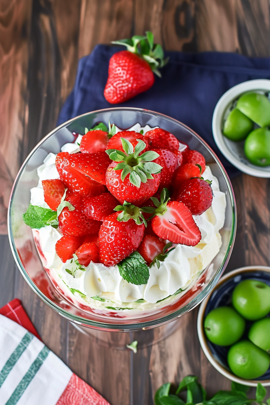 Layered Strawberry Cheesecake Trifle