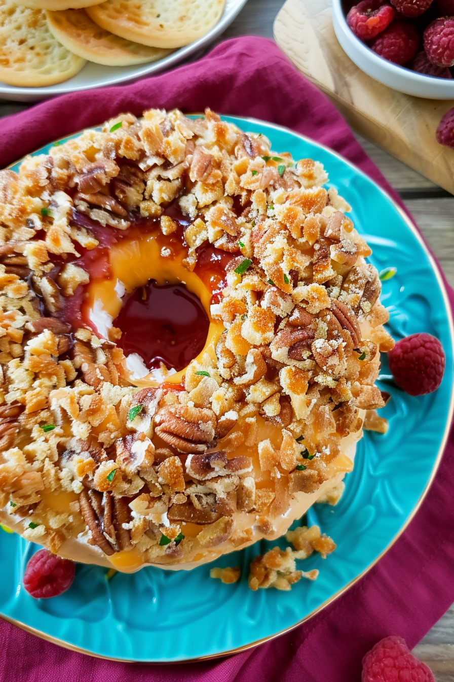 Savory Pecan Cheddar Cheese Ring