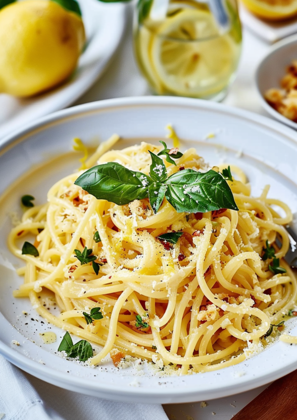 Simple Lemon and Herb Spaghetti