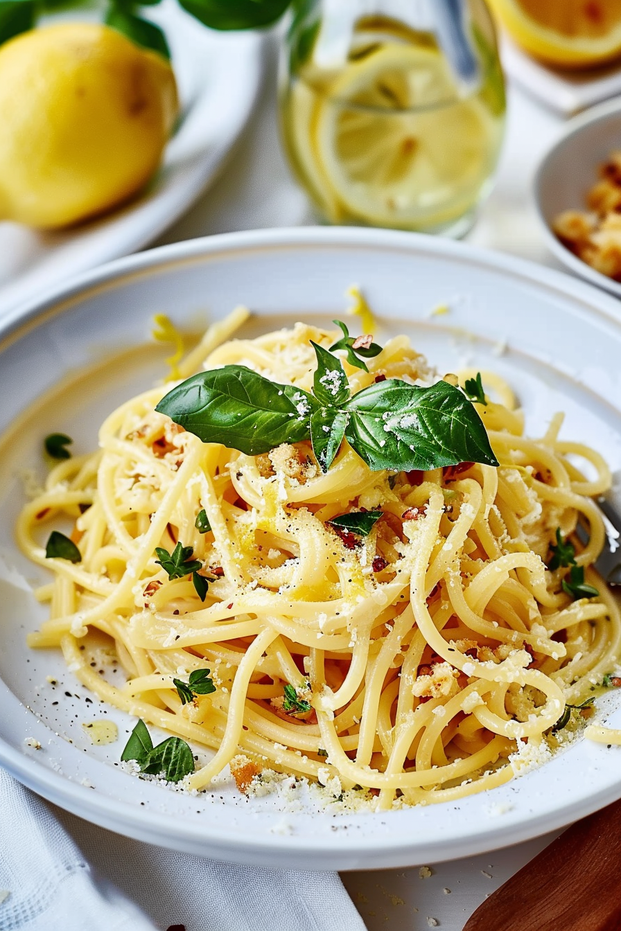 Simple Lemon and Herb Spaghetti