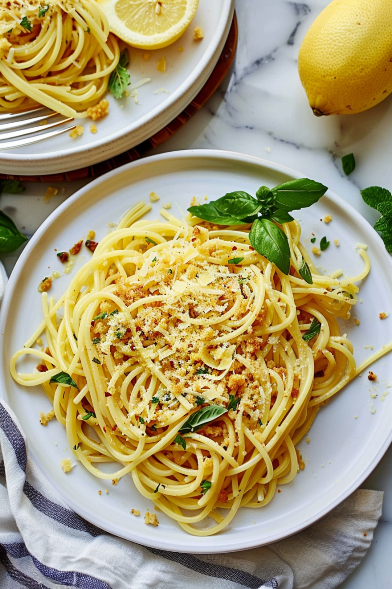 Simple Lemon and Herb Spaghetti