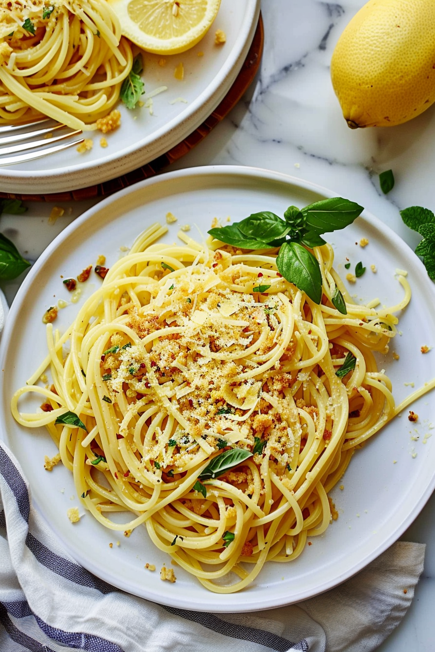 Simple Lemon and Herb Spaghetti