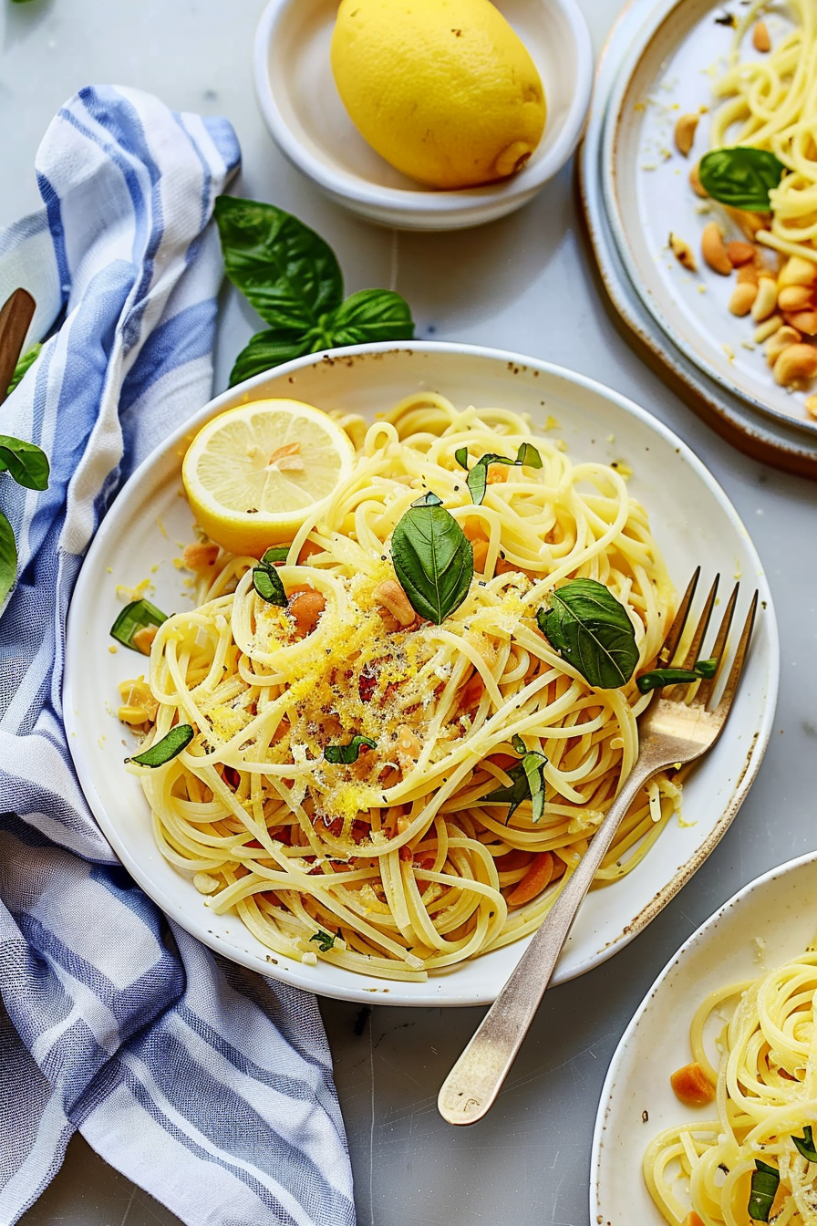 Simple Lemon and Herb Spaghetti