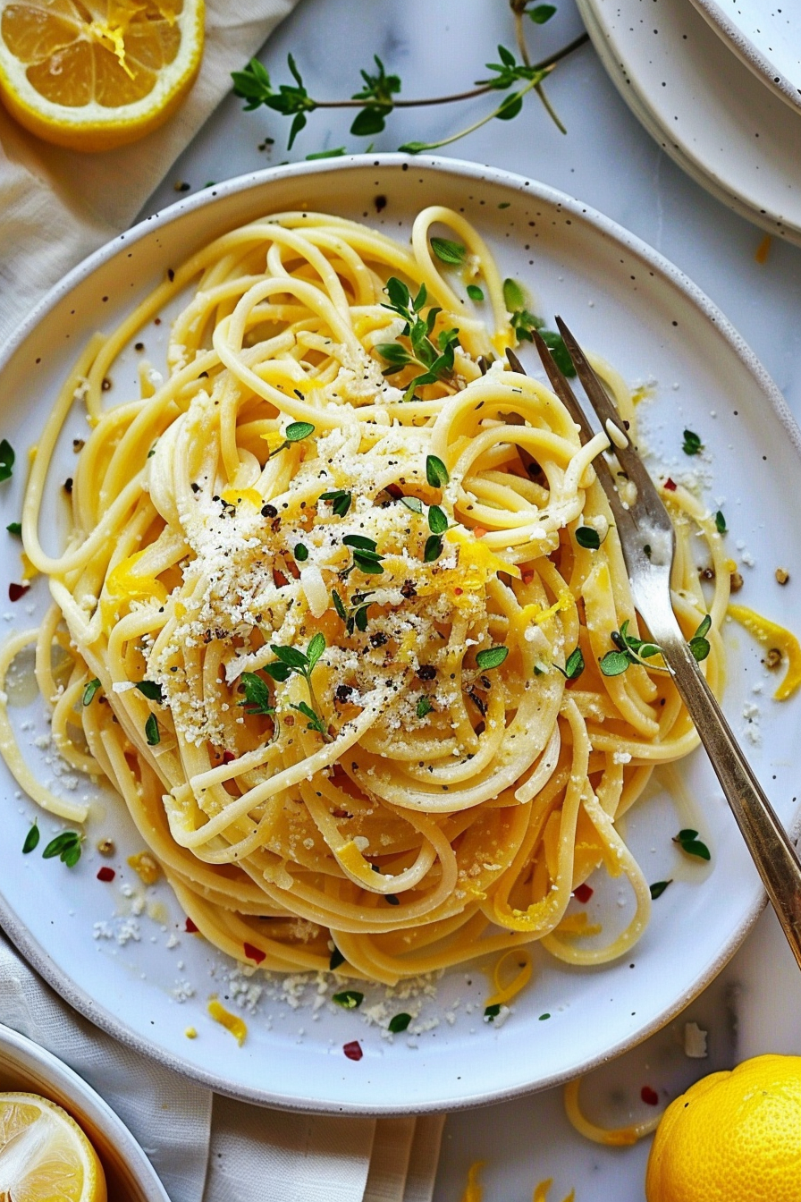 Simple Lemon and Herb Spaghetti