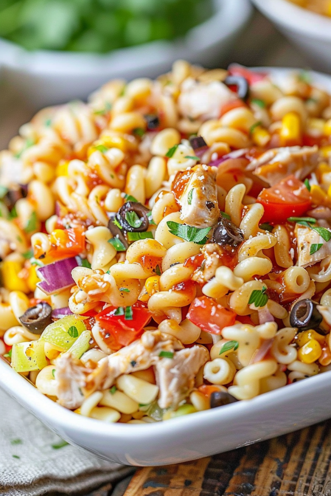 Smokey BBQ Chicken Pasta Salad