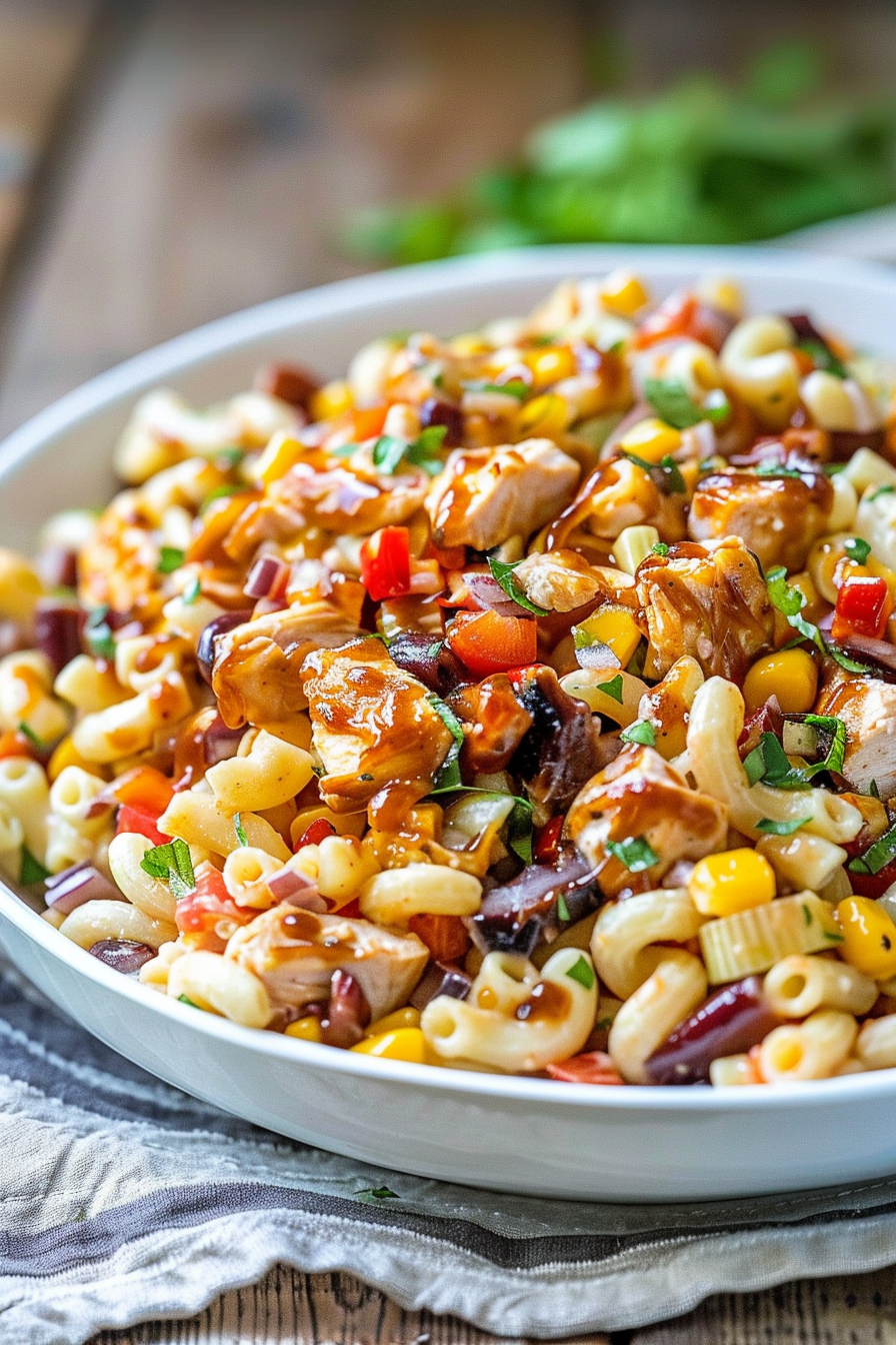 Smokey BBQ Chicken Pasta Salad