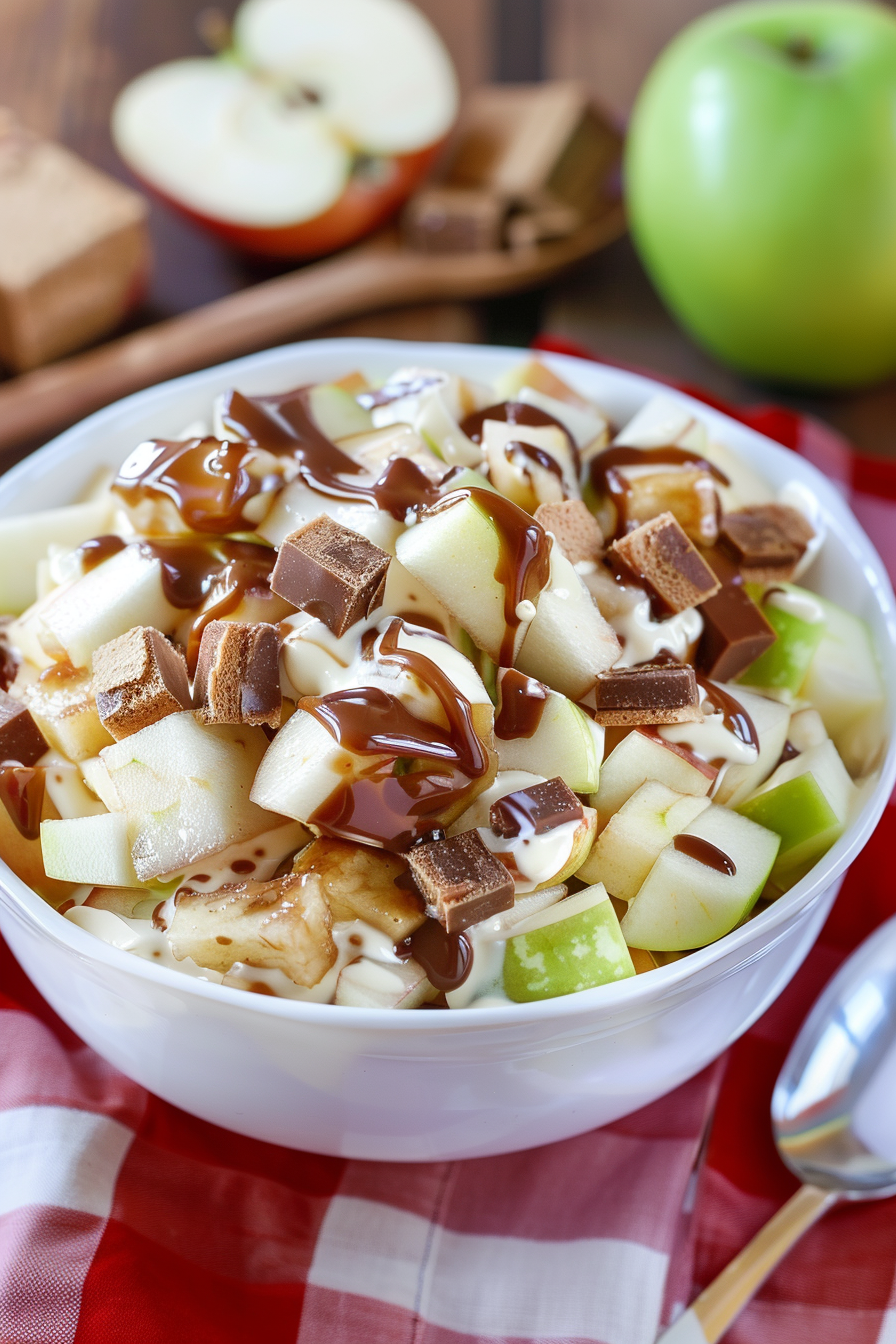 Sweet Apple Snicker Dessert Salad