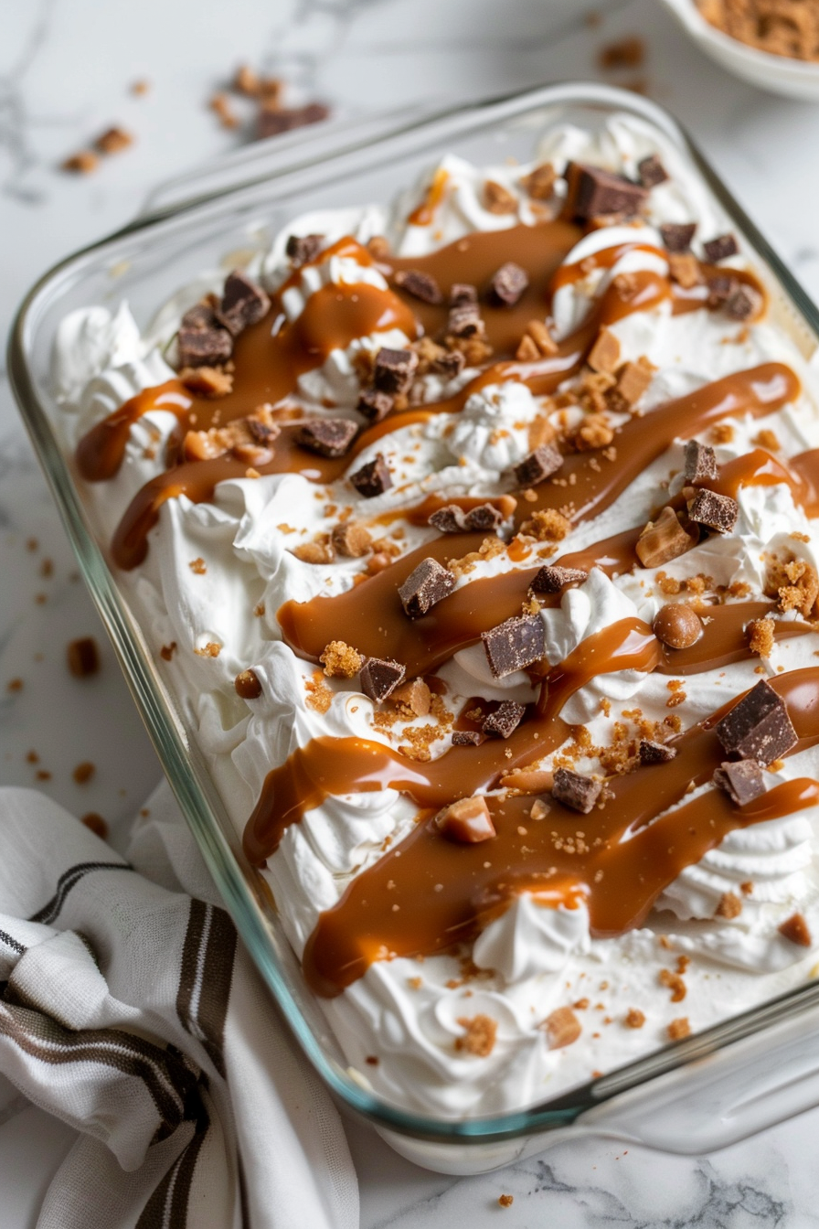 Easy Toffee Butterscotch Poke Cake